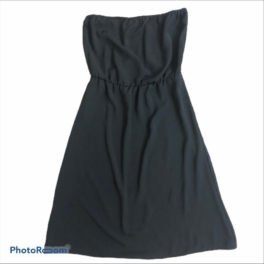 Brand New H&M Black Strapless Mini Dress Size 2